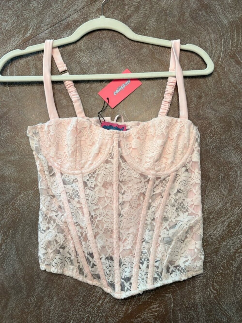 Pink Lace Corset Top